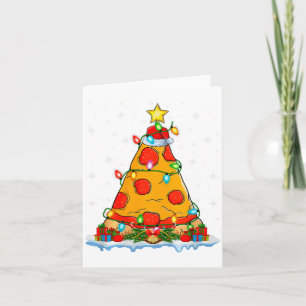 Zza Christmas Tree Lights Santa Hat Fast Food Zza Card