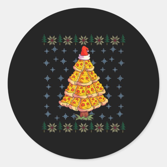 Zza Christmas Tree Shirt Men Zza Lover Gift Santa  Classic Round Sticker (Front)