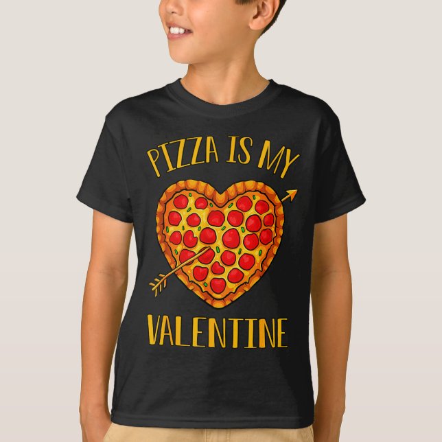 Zza Is My Valentine Funny Valentines Day Boys Gi  T-Shirt (Front)