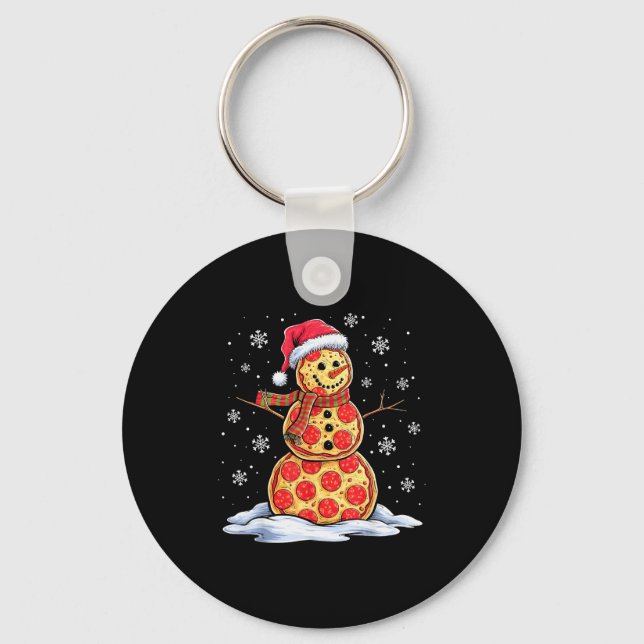 Zza Snowman - Santa Hat - Christmas Zza Party - Fu Keychain (Front)