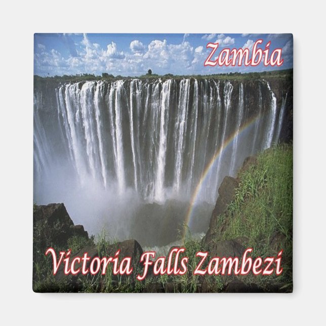 zZM007 ZAMBIA, Victoria Falls Zambezi, Fridge Magnet (Front)