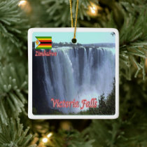 zZW003 VICTORIA FALLS, Zimbabwe, Africa, Ceramic Ornament