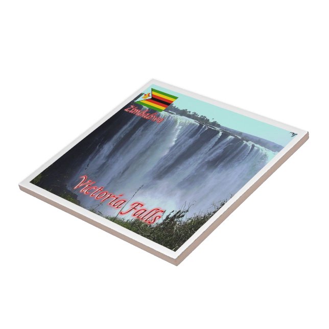 zZW003 VICTORIA FALLS, Zimbabwe, Africa, Ceramic Tile (Side)