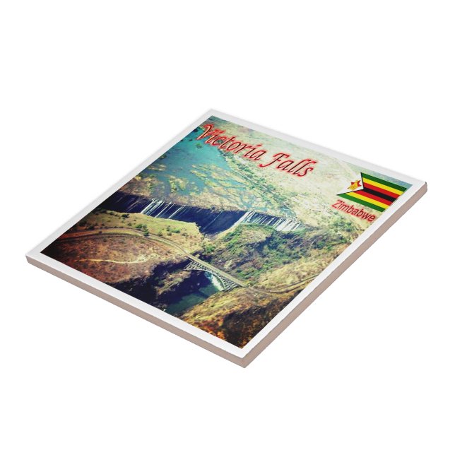 zZW004 VICTORIA FALLS, Zimbabwe, Africa, Ceramic Tile (Side)