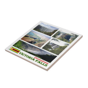 zZW008 VICTORIA FALLS, Mosaic, Zimbabwe, Ceramic Tile