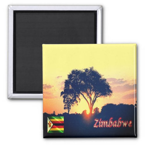 zZW018 ZIMBABWE  Hwange sunset Africa Fridge Magnet