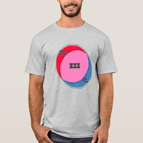 ZZZ Math Class Nap Time venn diagram T_Shirt